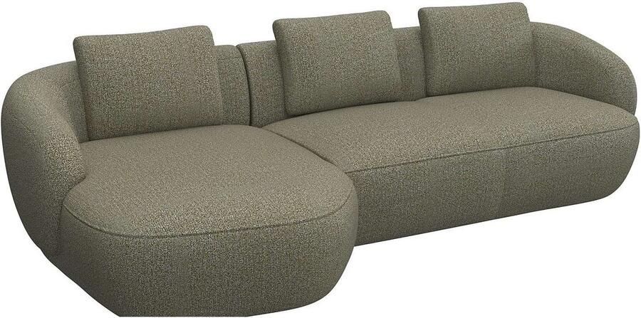 FLEXLUX Zithoek Torino rond L-vorm bankhoek met recamière longchair-sofa - Foto 2