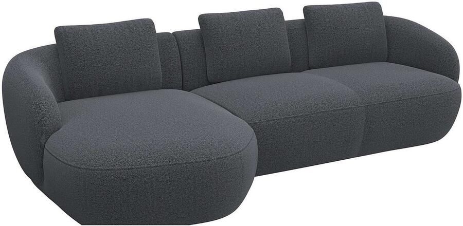 FLEXLUX Zithoek Torino rond L-vorm bankhoek met recamière longchair-sofa - Foto 2