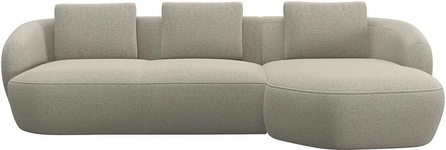 FLEXLUX Zithoek Torino rond L-vorm bankhoek met recamière longchair-sofa - Foto 4