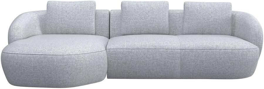 FLEXLUX Zithoek Torino rond L-vorm bankhoek met recamière longchair-sofa - Foto 4