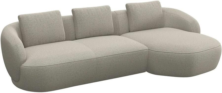 FLEXLUX Zithoek Torino rond L-vorm bankhoek met recamière longchair-sofa - Foto 3