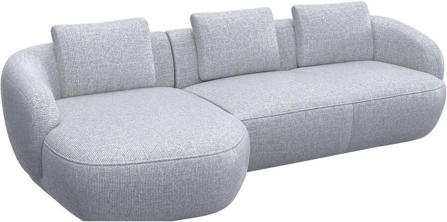 FLEXLUX Zithoek Torino rond L-vorm bankhoek met recamière longchair-sofa - Foto 2