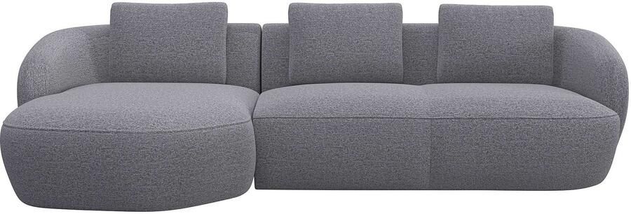 FLEXLUX Zithoek Torino rond L-vorm bankhoek met recamière longchair-sofa - Foto 4