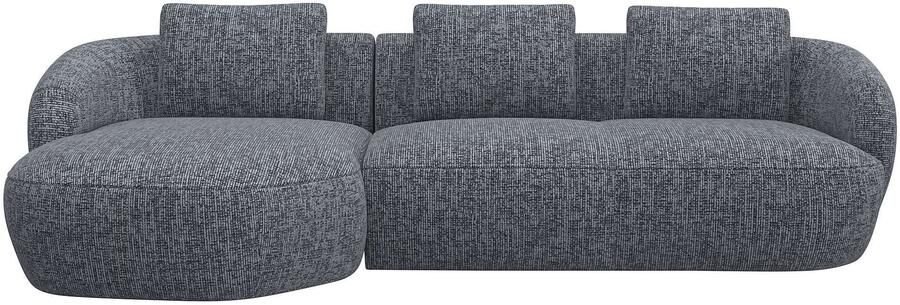 FLEXLUX Zithoek Torino rond L-vorm bankhoek met recamière longchair-sofa - Foto 4