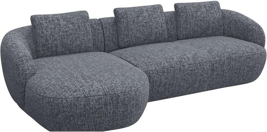 FLEXLUX Zithoek Torino rond L-vorm bankhoek met recamière longchair-sofa - Foto 2