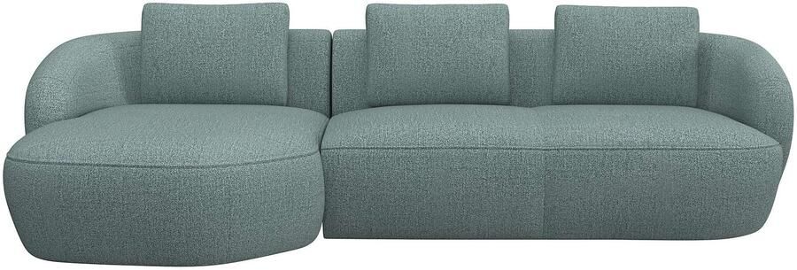 FLEXLUX Zithoek Torino rond L-vorm bankhoek met recamière longchair-sofa - Foto 4