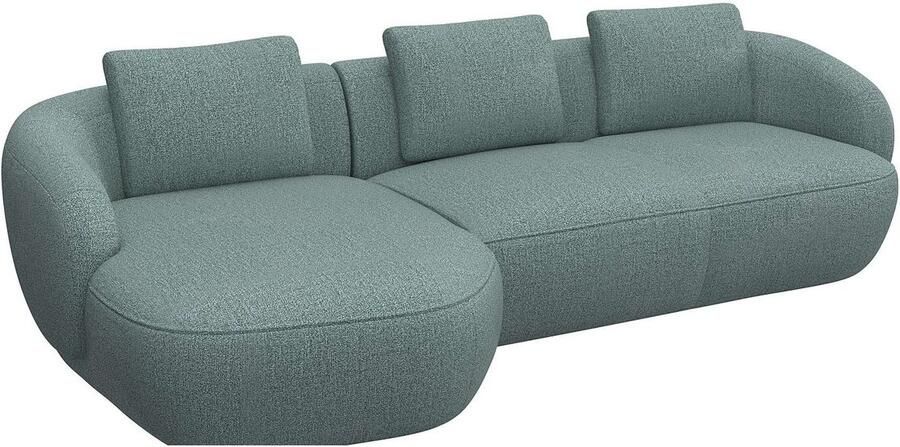 FLEXLUX Zithoek Torino rond L-vorm bankhoek met recamière longchair-sofa - Foto 2
