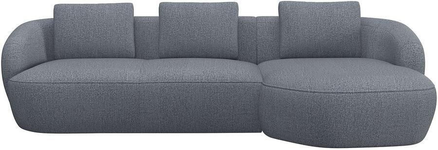 FLEXLUX Zithoek Torino rond L-vorm bankhoek met recamière longchair-sofa - Foto 4