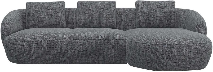 FLEXLUX Zithoek Torino rond L-vorm bankhoek met recamière longchair-sofa - Foto 4