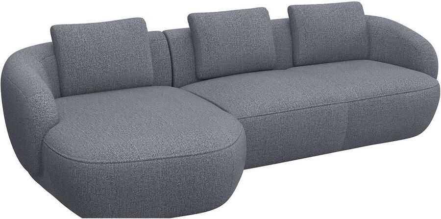 FLEXLUX Zithoek Torino rond L-vorm bankhoek met recamière longchair-sofa - Foto 2