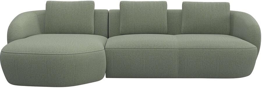 FLEXLUX Zithoek Torino rond L-vorm bankhoek met recamière longchair-sofa - Foto 4