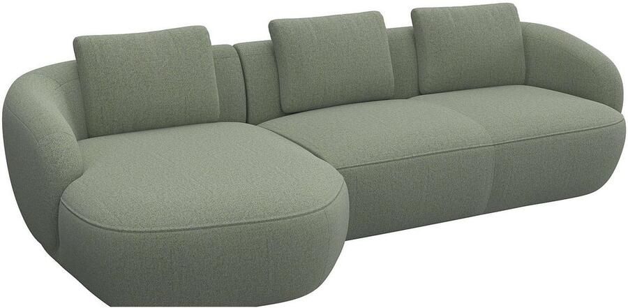 FLEXLUX Zithoek Torino rond L-vorm bankhoek met recamière longchair-sofa - Foto 2