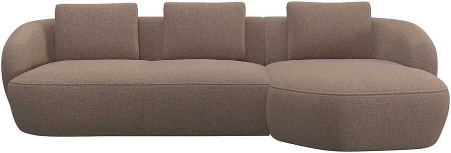 FLEXLUX Zithoek Torino rond L-vorm bankhoek met recamière longchair-sofa - Foto 4