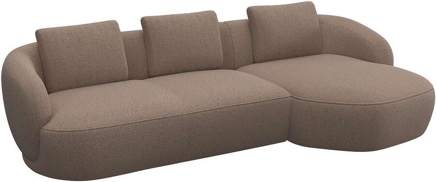 FLEXLUX Zithoek Torino rond L-vorm bankhoek met recamière longchair-sofa - Foto 3
