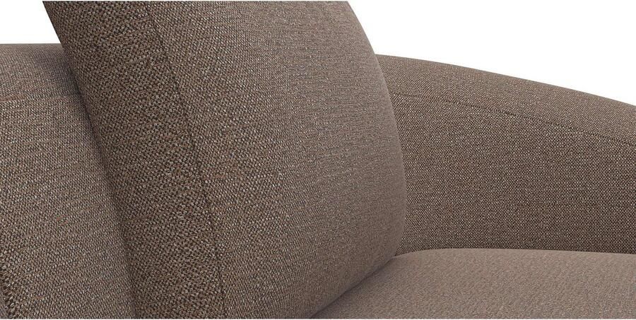 FLEXLUX Zithoek Torino rond L-vorm bankhoek met recamière longchair-sofa