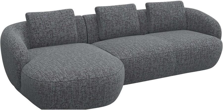 FLEXLUX Zithoek Torino rond L-vorm bankhoek met recamière longchair-sofa - Foto 2