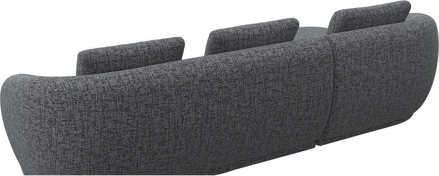 FLEXLUX Zithoek Torino rond L-vorm bankhoek met recamière longchair-sofa - Foto 3