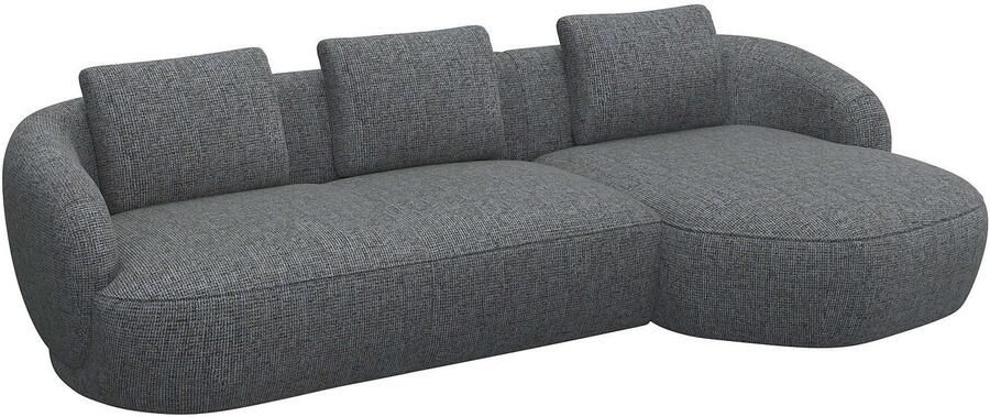 FLEXLUX Zithoek Torino rond L-vorm bankhoek met recamière longchair-sofa - Foto 2