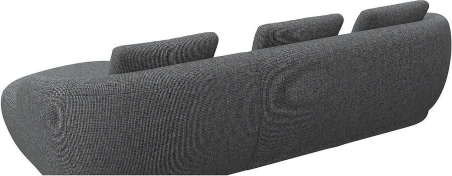 FLEXLUX Zithoek Torino rond L-vorm bankhoek met recamière longchair-sofa - Foto 3