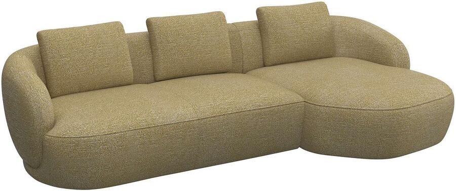 FLEXLUX Zithoek Torino rond L-vorm bankhoek met recamière longchair-sofa - Foto 2