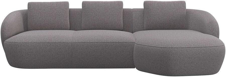 FLEXLUX Zithoek Torino rond L-vorm bankhoek met recamière longchair-sofa - Foto 4