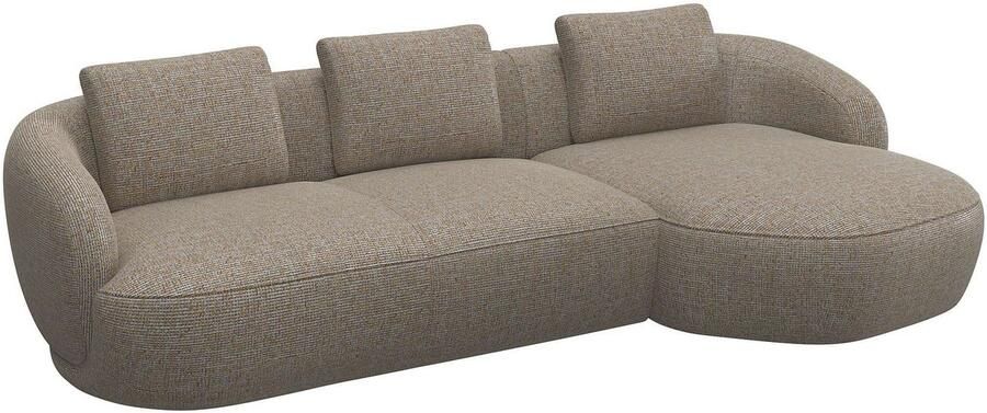 FLEXLUX Zithoek Torino rond L-vorm bankhoek met recamière longchair-sofa - Foto 2