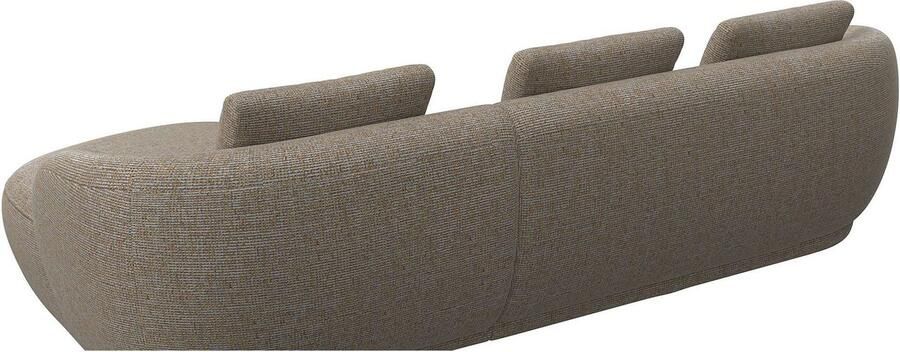 FLEXLUX Zithoek Torino rond L-vorm bankhoek met recamière longchair-sofa - Foto 3