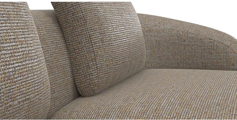 FLEXLUX Zithoek Torino rond L-vorm bankhoek met recamière longchair-sofa