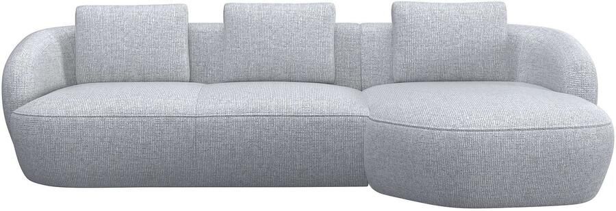 FLEXLUX Zithoek Torino rond L-vorm bankhoek met recamière longchair-sofa - Foto 4
