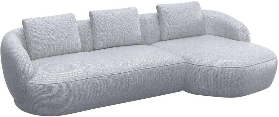 FLEXLUX Zithoek Torino rond L-vorm bankhoek met recamière longchair-sofa - Foto 2