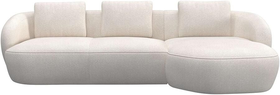 FLEXLUX Zithoek Torino rond L-vorm bankhoek met recamière longchair-sofa - Foto 4