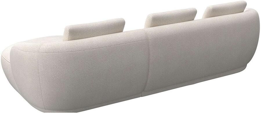 FLEXLUX Zithoek Torino rond L-vorm bankhoek met recamière longchair-sofa - Foto 2