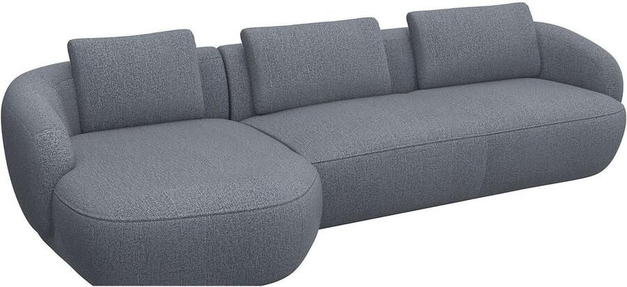 FLEXLUX Zithoek Torino rond L-vorm bankhoek met recamière longchair-sofa - Foto 2
