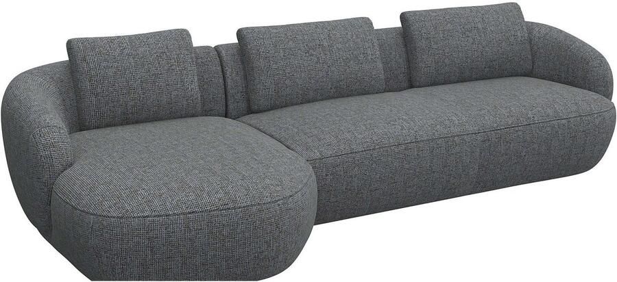 FLEXLUX Zithoek Torino rond L-vorm bankhoek met recamière longchair-sofa - Foto 2