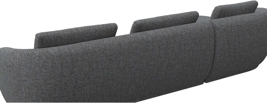 FLEXLUX Zithoek Torino rond L-vorm bankhoek met recamière longchair-sofa - Foto 3