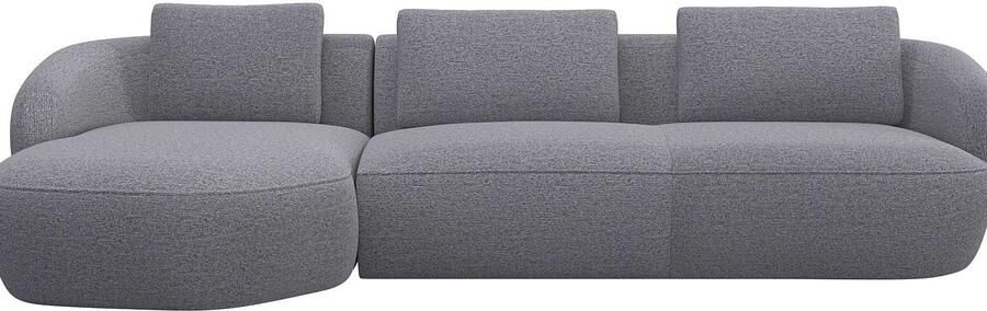 FLEXLUX Zithoek Torino rond L-vorm bankhoek met recamière longchair-sofa - Foto 4
