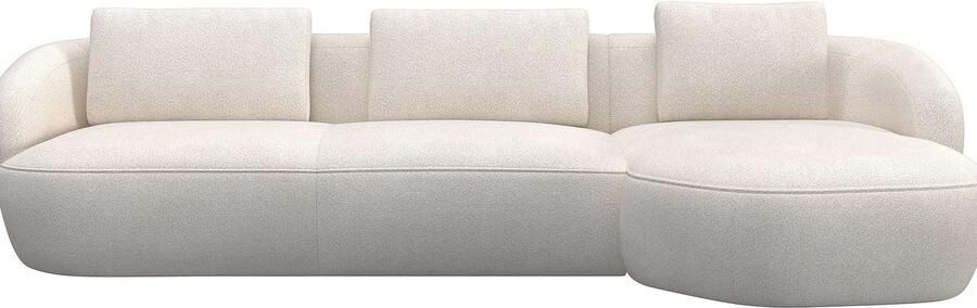 FLEXLUX Zithoek Torino rond L-vorm bankhoek met recamière longchair-sofa - Foto 4