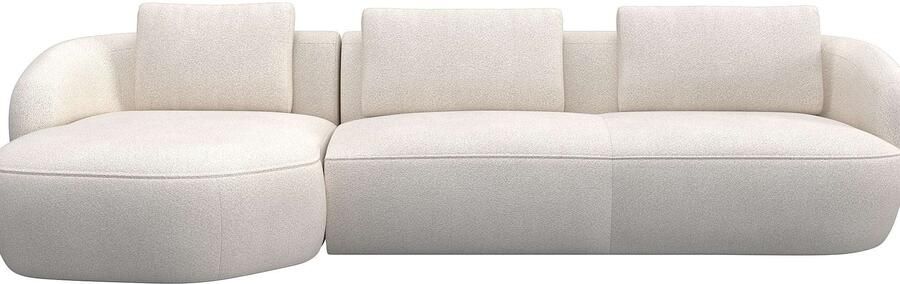 FLEXLUX Zithoek Torino rond L-vorm bankhoek met recamière longchair-sofa - Foto 4