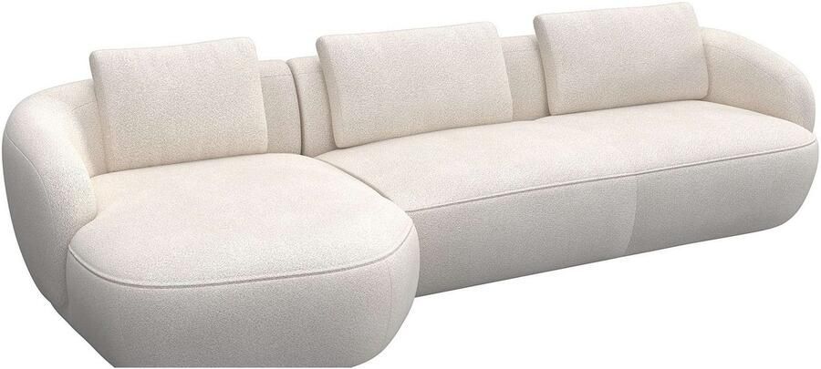 FLEXLUX Zithoek Torino rond L-vorm bankhoek met recamière longchair-sofa - Foto 2