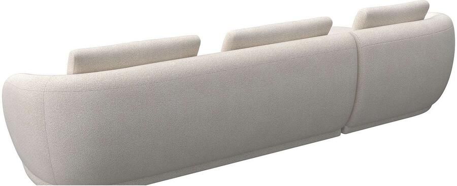 FLEXLUX Zithoek Torino rond L-vorm bankhoek met recamière longchair-sofa - Foto 3