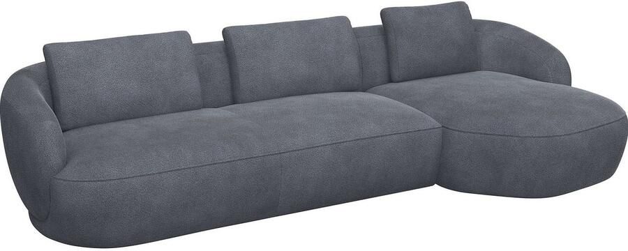 FLEXLUX Zithoek Torino rond L-vorm bankhoek met recamière longchair-sofa - Foto 2
