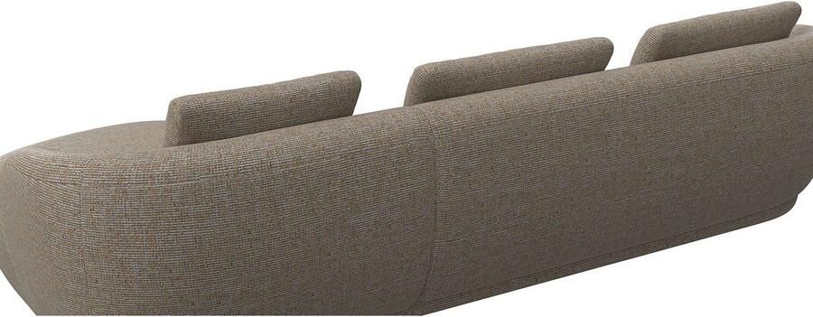 FLEXLUX Zithoek Torino rond L-vorm bankhoek met recamière longchair-sofa - Foto 3