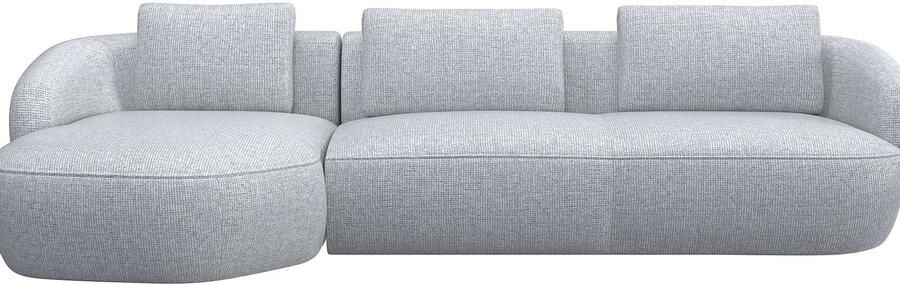 FLEXLUX Zithoek Torino rond L-vorm bankhoek met recamière longchair-sofa - Foto 4