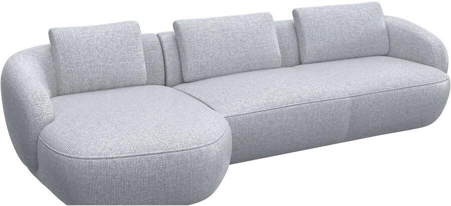 FLEXLUX Zithoek Torino rond L-vorm bankhoek met recamière longchair-sofa - Foto 2