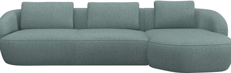 FLEXLUX Zithoek Torino rond L-vorm bankhoek met recamière longchair-sofa - Foto 4