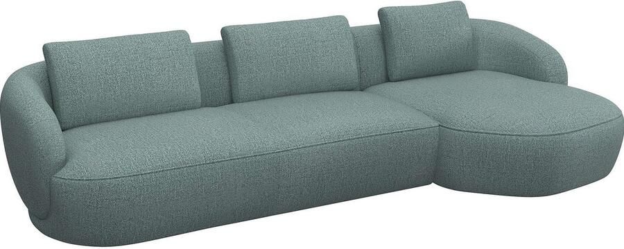 FLEXLUX Zithoek Torino rond L-vorm bankhoek met recamière longchair-sofa - Foto 2