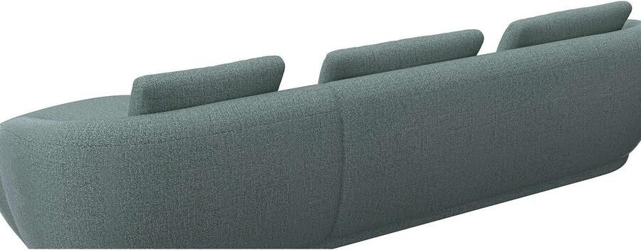 FLEXLUX Zithoek Torino rond L-vorm bankhoek met recamière longchair-sofa - Foto 3