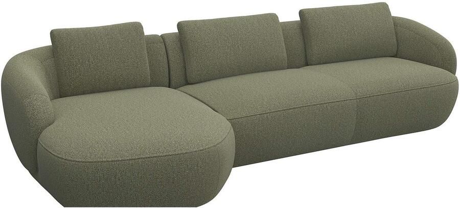 FLEXLUX Zithoek Torino rond L-vorm bankhoek met recamière longchair-sofa - Foto 2