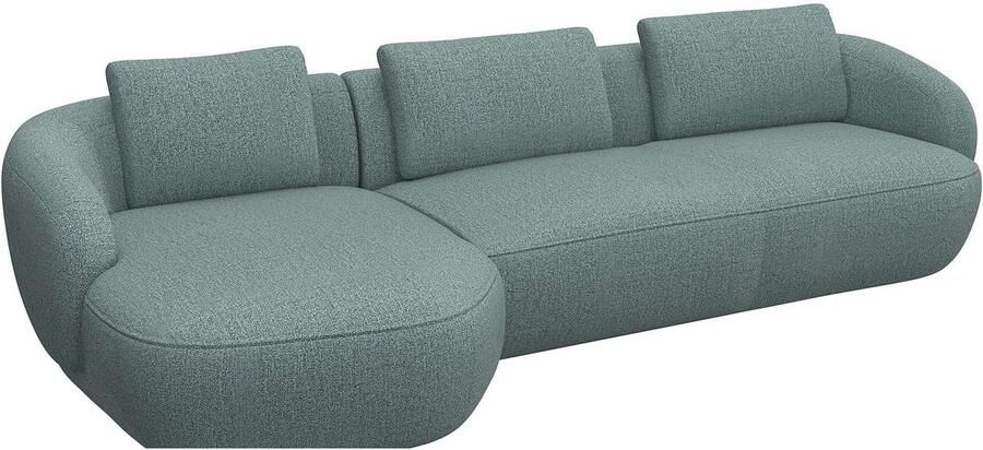 FLEXLUX Zithoek Torino rond L-vorm bankhoek met recamière longchair-sofa - Foto 2