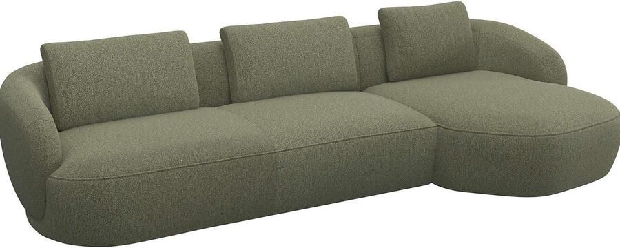 FLEXLUX Zithoek Torino rond L-vorm bankhoek met recamière longchair-sofa - Foto 3